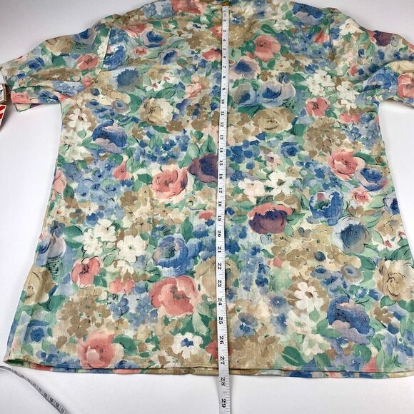 VTG 90s Cape Cod Sportswear Womens Shirt Sz 14 Floral Button Up SS USA NWT - Picture 9 of 10